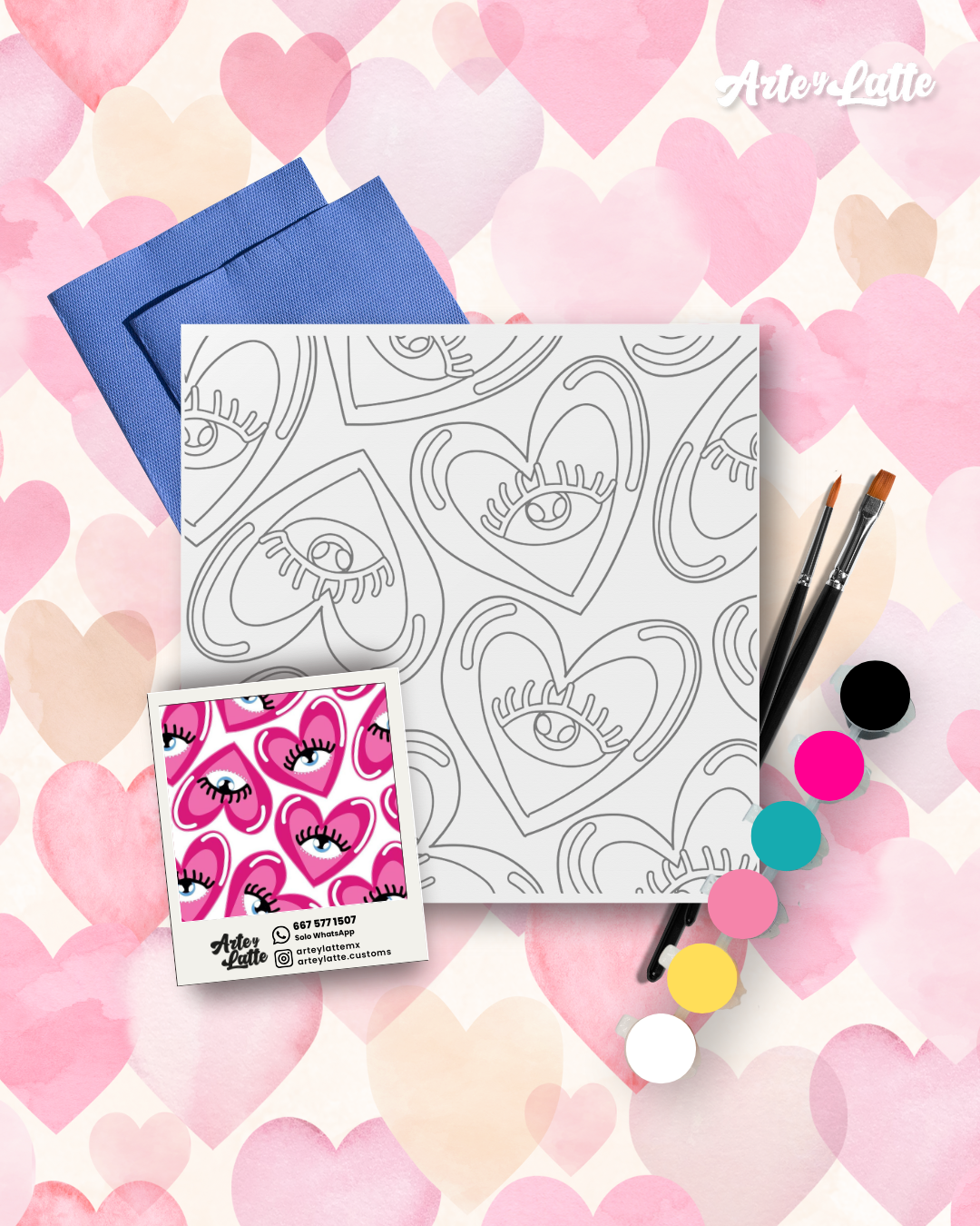 Kit Corazones con Ojos